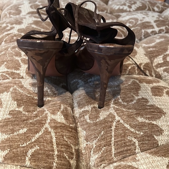 NEW Aquazzura Sexy Thing Heel Camo Suede Heel - Picture 4 of 5